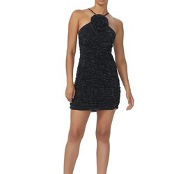 Style 1-1567797232-70 AFRM Black Size 0 Sheer Fitted Cocktail Dress on Queenly