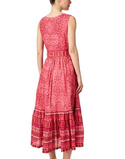 Style 1-157061435-892 RO'S GARDEN Red Size 8 Belt Print Pattern Cocktail Dress on Queenly
