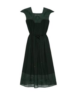 Style 1-1651137680-95 THE GREAT. Green Size 2 1-1651137680-95 Sheer Cocktail Dress on Queenly