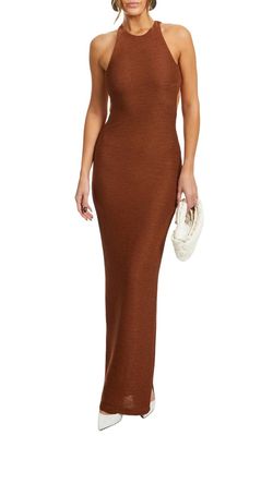 Style 1-1722065949-149 RUMER Brown Size 12 Floor Length Military Straight Dress on Queenly