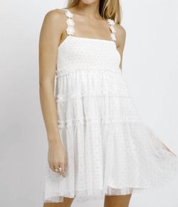 Style 1-1828873901-892 STORIA White Size 8 Free Shipping Tulle Casual Cocktail Dress on Queenly