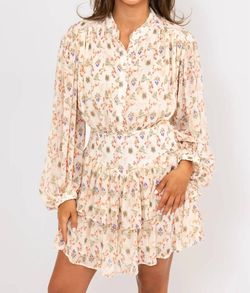 Style 1-2016708979-149 Karlie Nude Size 12 Floral Summer Vintage Long Sleeve Tall Height Cocktail Dress on Queenly