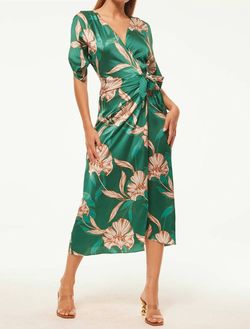 Style 1-2097367034-70 Misa Los Angeles Green Size 0 Print 1-2097367034-70 Emerald Cocktail Dress on Queenly