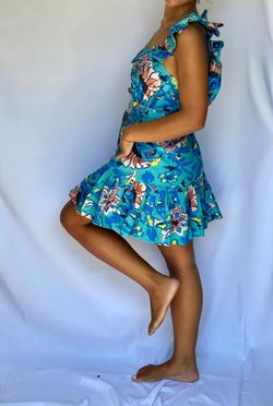 Style 1-2153760468-2901 Cleobella Blue Size 8 Free Shipping Mini Cocktail Dress on Queenly
