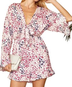 Style 1-2191649531-892 Emily Wonder Purple Size 8 Print Long Sleeve Jumpsuit Dress on Queenly