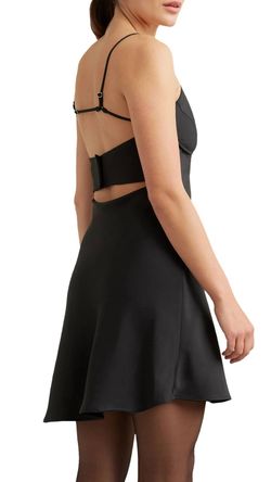 Style 1-2455142570-70 Modern Citizen Black Size 0 Free Shipping Mini Satin Cocktail Dress on Queenly