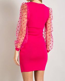 Style 1-2616590133-149 ee:some Pink Size 12 Sheer Free Shipping Sleeves Barbiecore Square Neck Cocktail Dress on Queenly