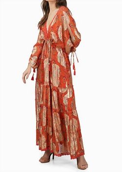 Style 1-2732039341-892 AMERICA & BEYOND Orange Size 8 Sleeves Straight Dress on Queenly