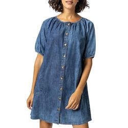 Style 1-2788038372-149 Lilla P Blue Size 12 Belt Mini Cocktail Dress on Queenly