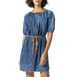 Style 1-2788038372-149 Lilla P Blue Size 12 Belt Plus Size Summer Cocktail Dress on Queenly