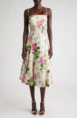 Style 1-2799320919-1219 Oscar de la Renta Pink Size 4 Print Tall Height Cocktail Dress on Queenly