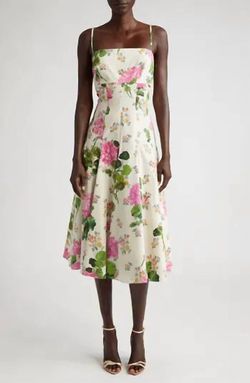 Style 1-2799320919-1219 Oscar de la Renta Pink Size 4 Free Shipping Print Cocktail Dress on Queenly