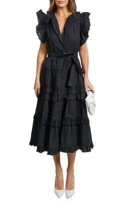 Style 1-2880518217-80 Ulla Johnson Black Size 0 Belt Tall Height Cocktail Dress on Queenly
