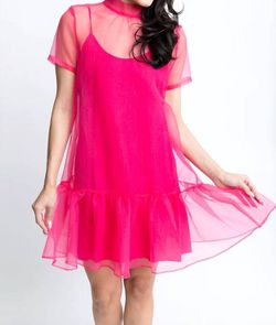 Style 1-3015884254-149 Karlie Pink Size 12 Plus Size Cocktail Dress on Queenly