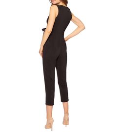 Style 1-3154420581-892 LAVENDER BROWN Black Size 8 V Neck Polyester Jumpsuit Dress on Queenly