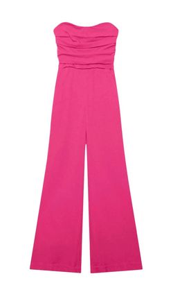 Style 1-3171505121-3414 JONATHAN SIMKHAI Pink Size 4 Free Shipping Bustier Jumpsuit Dress on Queenly