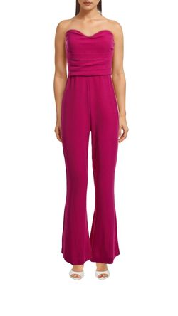 Style 1-3171505121-3414 JONATHAN SIMKHAI Pink Size 4 Polyester Free Shipping Jumpsuit Dress on Queenly