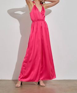Style 1-350529169-892 DO+BE Pink Size 8 Free Shipping 1-350529169-892 V Neck Jumpsuit Dress on Queenly