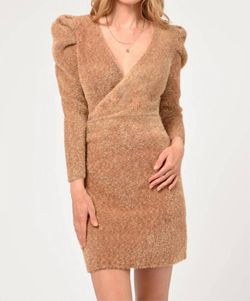 Style 1-3642989105-149 adelyn rae Gold Size 12 Sleeves Free Shipping Cocktail Dress on Queenly
