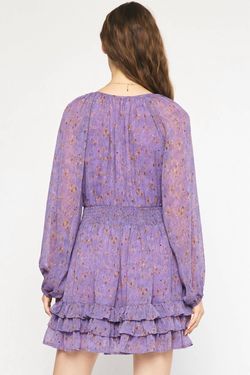 Style 1-366584077-74 entro Purple Size 4 Mini Long Sleeve Sleeves Cocktail Dress on Queenly