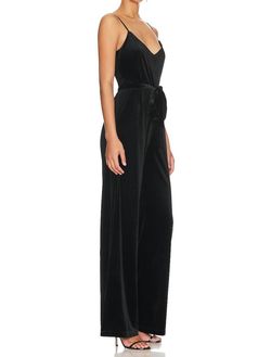 Style 1-3672529467-1901 L'Agence Black Size 6 Polyester Spandex Pockets Jumpsuit Dress on Queenly