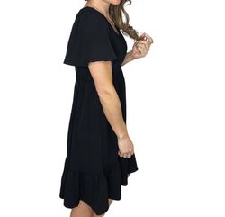Style 1-367685380-1464 Haptics Black Size 28 Summer Jersey Pockets Casual Tall Height Cocktail Dress on Queenly