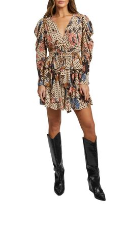 Style 1-3723649779-3414 Ulla Johnson Brown Size 4 Silk Sleeves Long Sleeve Cocktail Dress on Queenly