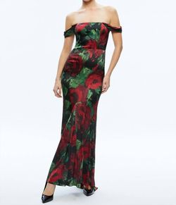 Style 1-3782834872-1901 alice + olivia Red Size 6 Floral Straight Dress on Queenly