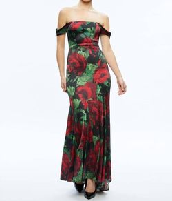 Style 1-3782834872-1901 alice + olivia Red Size 6 Floral Straight Dress on Queenly