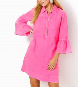 Style 1-379988034-1901 Lilly Pulitzer Pink Size 6 High Neck Tall Height Cocktail Dress on Queenly
