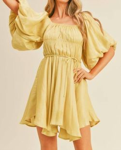 Style 1-3805312424-2696 &merci Yellow Size 12 Tulle Sleeves Flare Andmerci Cocktail Dress on Queenly