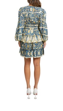 Style 1-3861151909-3414 Ulla Johnson Blue Size 4 Sleeves Sorority Rush Mini Cocktail Dress on Queenly