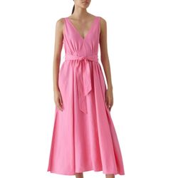 Style 1-3921991516-892 CLOSED Pink Size 8 V Neck Cocktail Dress on Queenly