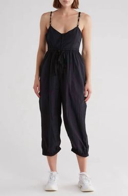 Style 1-3984219910-149 Free People Black Size 12 V Neck Jumpsuit Dress on Queenly