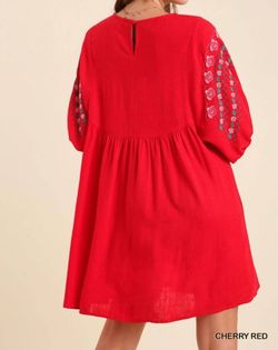 Style 1-398837725-149 umgee Red Size 12 Plus Size Free Shipping Sleeves Cocktail Dress on Queenly