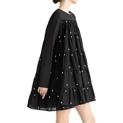 Style 1-3989984438-149 Merlette Black Size 12 Jewelled Long Sleeve Plus Size Cocktail Dress on Queenly