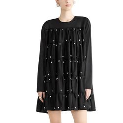 Style 1-3989984438-149 Merlette Black Size 12 Plus Size Long Sleeve Cocktail Dress on Queenly