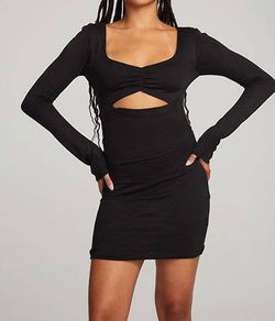 Style 1-4085558659-74 Chaser Black Size 4 Mini Polyester Cocktail Dress on Queenly