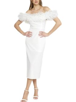 Style 1-455805873-149 entro White Size 12 Side Slit Tall Height Plus Size Cocktail Dress on Queenly