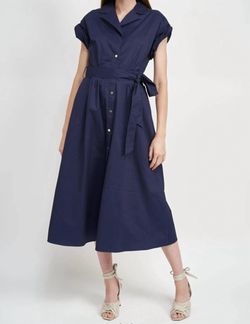 Style 1-639081081-149 En Saison Blue Size 12 Navy Sleeves Free Shipping 1-639081081-149 Cocktail Dress on Queenly