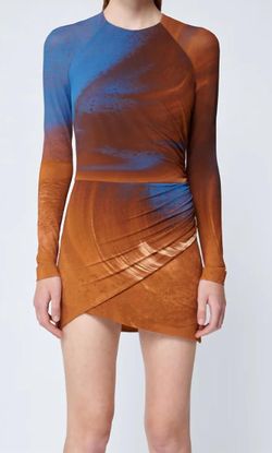 Style 1-666456253-74 JONATHAN SIMKHAI Brown Size 4 Free Shipping Cut Out Spandex Cocktail Dress on Queenly