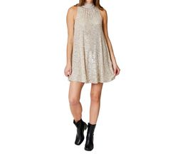 Style 1-764808719-70 dh NEW YORK Nude Size 0 Tall Height Summer Sequined Cocktail Dress on Queenly