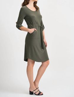 Style 1-864775595-98 Joseph Ribkoff Green Size 10 Free Shipping Pockets Cocktail Dress on Queenly