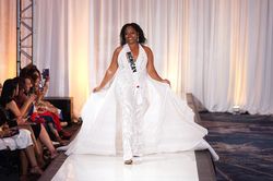 Debbie Carroll White Size 12 Floor Length Jumpsuit Dress on Queenly