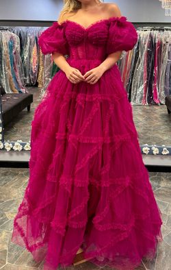Alamour The Label Pink Size 6 Jersey Prom Quinceanera Floor Length Ball gown on Queenly