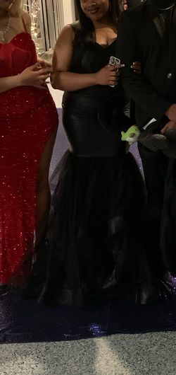 Style Fresh Out Of Fashion Black Mermaid Dress. Fashion Nova Black Size 16 Tulle Jersey Prom Mermaid Dress on Queenly
