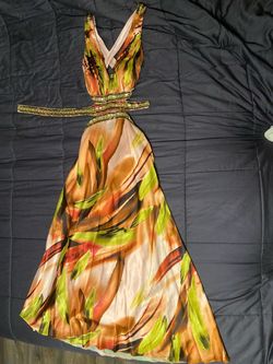 Tiffany Designs Orange Size 4 Ball gown on Queenly