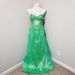 Style YY1972 (Vintage) My Fashion Green Size 2 Vintage Floor Length A-line Dress on Queenly