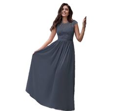 MIUSOL Gray Size 16 Plus Size Prom A-line Dress on Queenly