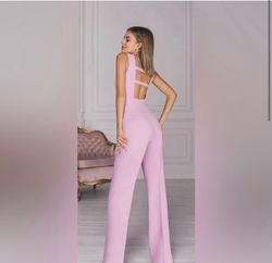 Elagia Purple Size 12 Nightclub Jersey Jumpsuit Dress on Queenly